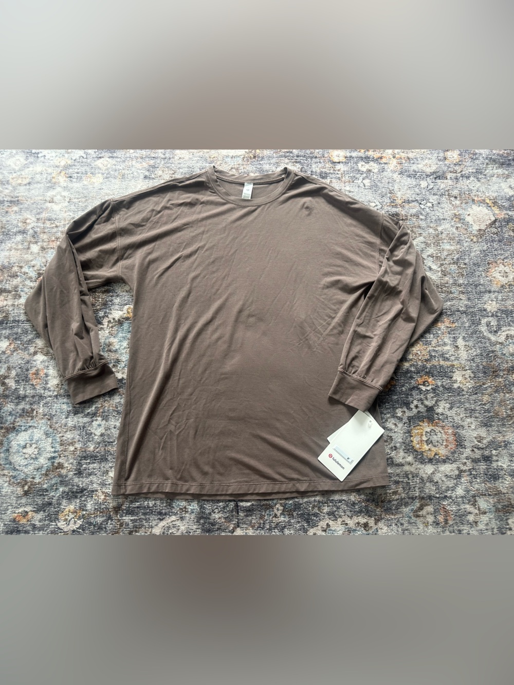 NWT Lululemon EasySet Relaxed-Fit Long-Sleeve Shirt in Dilute Wash Twig - Size 8